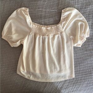Sanctuary Elegant Cream Puff Sleeve Top